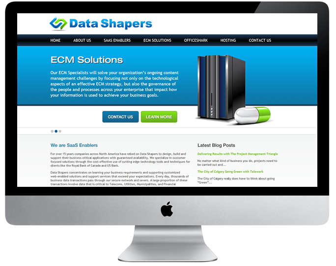 Vancouver web design client – Data Shapers